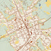 Eatonton Georgia Map Print in Woodblock Style Zoomed In Close Up Showing Details