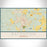 Eatonton Georgia Map Print Landscape Orientation in Woodblock Style With Shaded Background