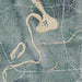 Eau Claire Wisconsin Map Print in Afternoon Style Zoomed In Close Up Showing Details
