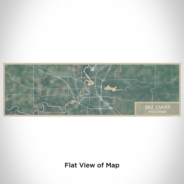 Flat View of Map Custom Eau Claire Wisconsin Map Enamel Mug in Afternoon