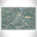 Eau Claire Wisconsin Map Print Landscape Orientation in Afternoon Style With Shaded Background