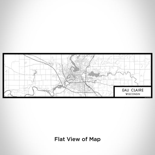 Flat View of Map Custom Eau Claire Wisconsin Map Enamel Mug in Classic