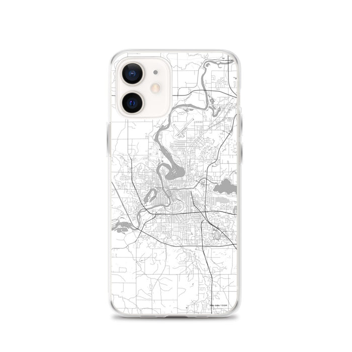 Custom Eau Claire Wisconsin Map iPhone 12 Phone Case in Classic