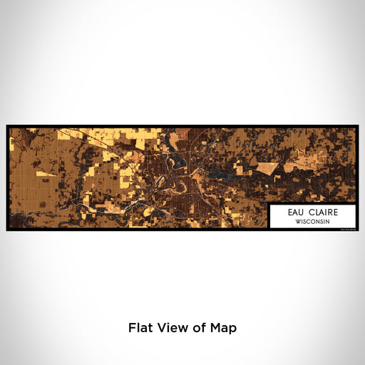 Flat View of Map Custom Eau Claire Wisconsin Map Enamel Mug in Ember