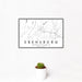 12x18 Ebensburg Pennsylvania Map Print Landscape Orientation in Classic Style With Small Cactus Plant in White Planter