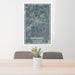 24x36 Ebensburg Pennsylvania Map Print Portrait Orientation in Afternoon Style Behind 2 Chairs Table and Potted Plant