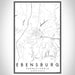 Ebensburg Pennsylvania Map Print Portrait Orientation in Classic Style With Shaded Background