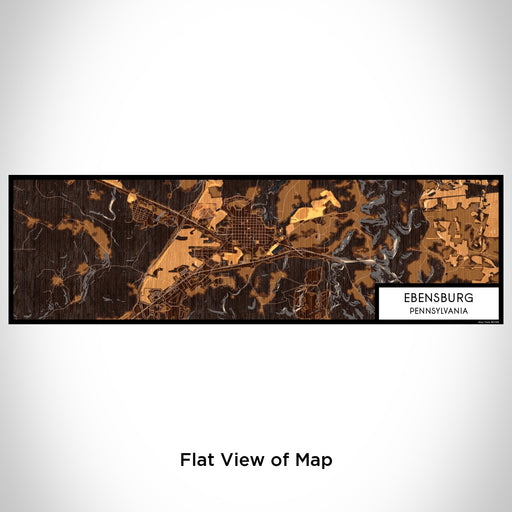 Flat View of Map Custom Ebensburg Pennsylvania Map Enamel Mug in Ember