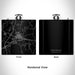 Rendered View of Ebensburg Pennsylvania Map Engraving on 6oz Stainless Steel Flask in Black