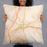 Person holding 22x22 Custom Ebensburg Pennsylvania Map Throw Pillow in Watercolor