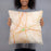 Person holding 18x18 Custom Ebensburg Pennsylvania Map Throw Pillow in Watercolor