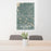 24x36 Eden Prairie Minnesota Map Print Portrait Orientation in Afternoon Style Behind 2 Chairs Table and Potted Plant