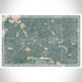 Eden Prairie Minnesota Map Print Landscape Orientation in Afternoon Style With Shaded Background