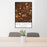 24x36 Eden Prairie Minnesota Map Print Portrait Orientation in Ember Style Behind 2 Chairs Table and Potted Plant