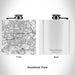 Rendered View of Eden Prairie Minnesota Map Engraving on 6oz Stainless Steel Flask in White