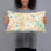 Person holding 20x12 Custom Eden Prairie Minnesota Map Throw Pillow in Watercolor