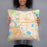 Person holding 18x18 Custom Eden Prairie Minnesota Map Throw Pillow in Watercolor