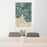 24x36 Edenton North Carolina Map Print Portrait Orientation in Afternoon Style Behind 2 Chairs Table and Potted Plant