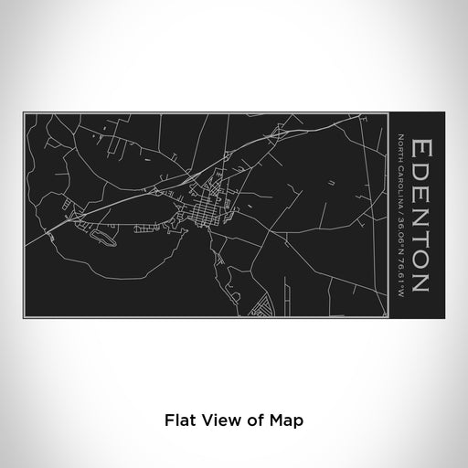 Rendered View of Edenton North Carolina Map Engraving on 17oz Stainless Steel Insulated Cola Bottle in Black