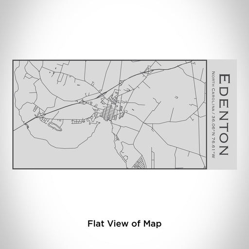 Rendered View of Edenton North Carolina Map Engraving on 17oz Stainless Steel Insulated Cola Bottle