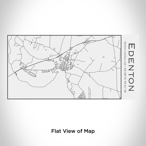 Rendered View of Edenton North Carolina Map Engraving on 17oz Stainless Steel Insulated Cola Bottle in White