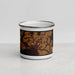 Front View Custom Edenton North Carolina Map Enamel Mug in Ember