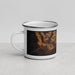 Left View Custom Edenton North Carolina Map Enamel Mug in Ember