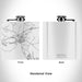 Rendered View of Edenton North Carolina Map Engraving on 6oz Stainless Steel Flask in White