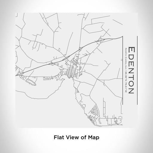 Rendered View of Edenton North Carolina Map Engraving on 17oz Stainless Steel Insulated Tumbler in White