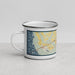 Left View Custom Edenton North Carolina Map Enamel Mug in Woodblock