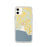 Custom iPhone 11 Edenton North Carolina Map Phone Case in Woodblock