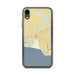 Custom iPhone XR Edenton North Carolina Map Phone Case in Woodblock