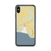 Custom iPhone XS Max Edenton North Carolina Map Phone Case in Woodblock
