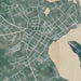 Edgartown Massachusetts Map Print in Afternoon Style Zoomed In Close Up Showing Details