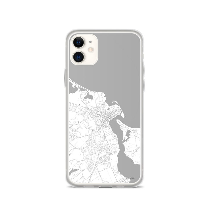 Custom iPhone 11 Edgartown Massachusetts Map Phone Case in Classic