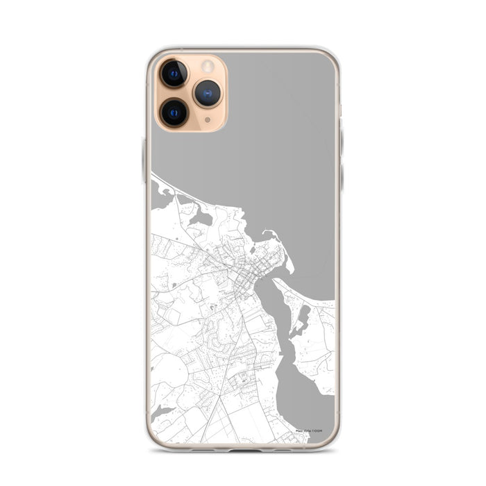 Custom iPhone 11 Pro Max Edgartown Massachusetts Map Phone Case in Classic