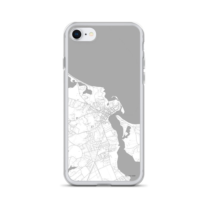 Custom iPhone SE Edgartown Massachusetts Map Phone Case in Classic
