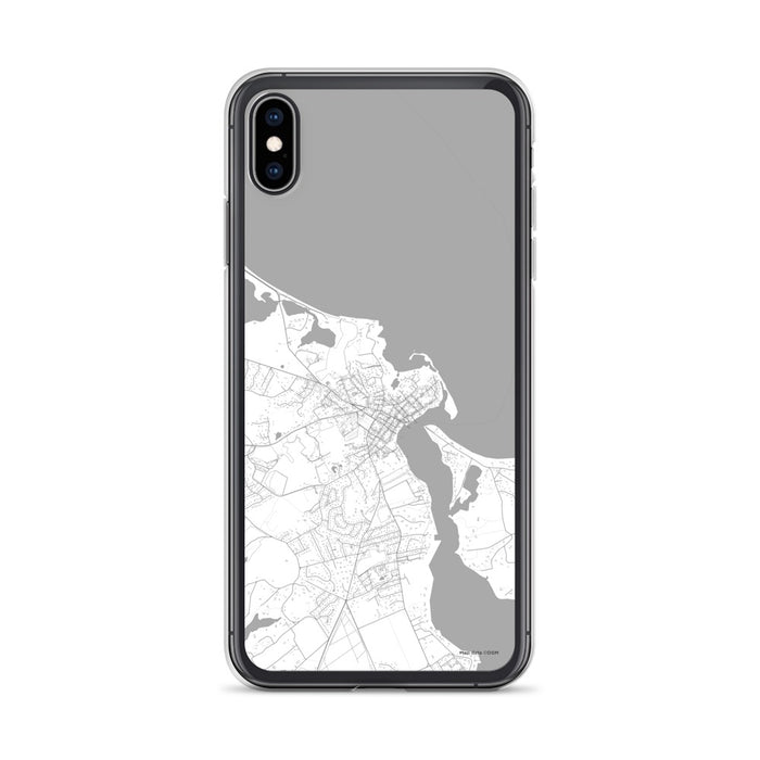 Custom iPhone XS Max Edgartown Massachusetts Map Phone Case in Classic