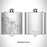 Rendered View of Edgartown Massachusetts Map Engraving on 6oz Stainless Steel Flask