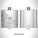 Rendered View of Edgartown Massachusetts Map Engraving on 6oz Stainless Steel Flask