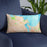 Custom Edgartown Massachusetts Map Throw Pillow in Watercolor on Blue Colored Chair