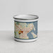 Front View Custom Edgartown Massachusetts Map Enamel Mug in Woodblock