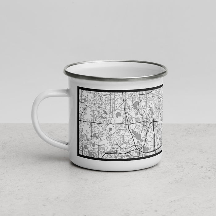 Left View Custom Edina Minnesota Map Enamel Mug in Classic