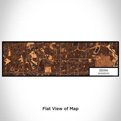 Flat View of Map Custom Edina Minnesota Map Enamel Mug in Ember