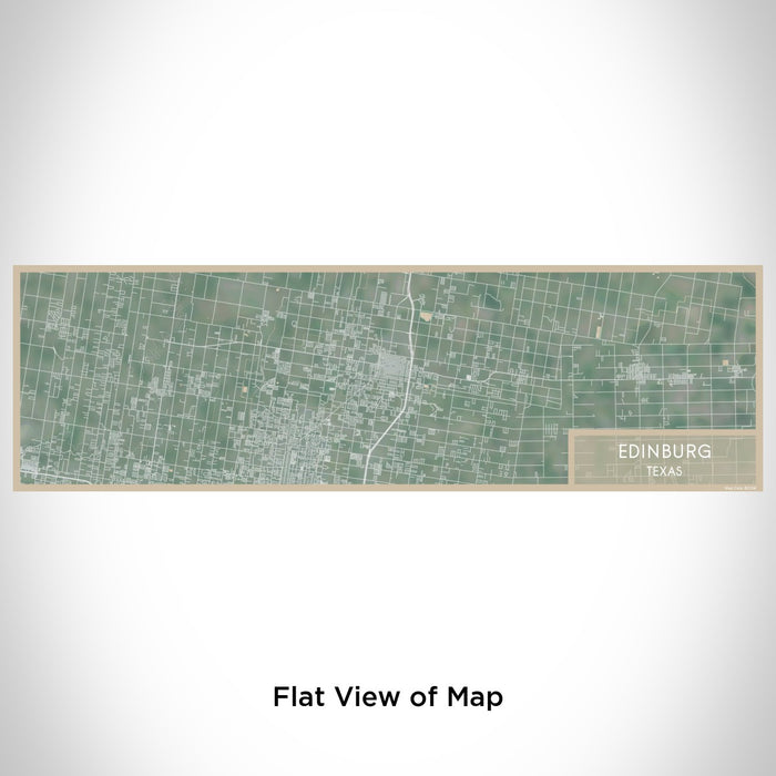 Flat View of Map Custom Edinburg Texas Map Enamel Mug in Afternoon