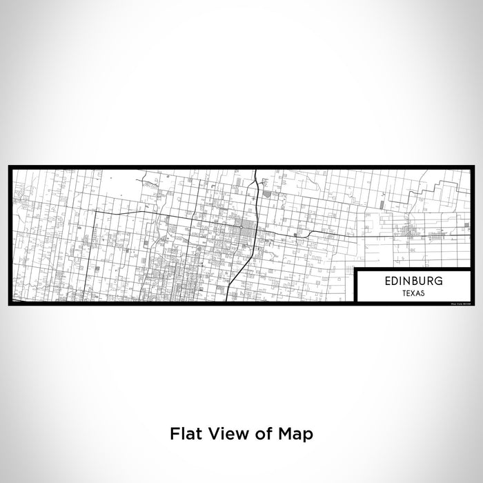 Flat View of Map Custom Edinburg Texas Map Enamel Mug in Classic