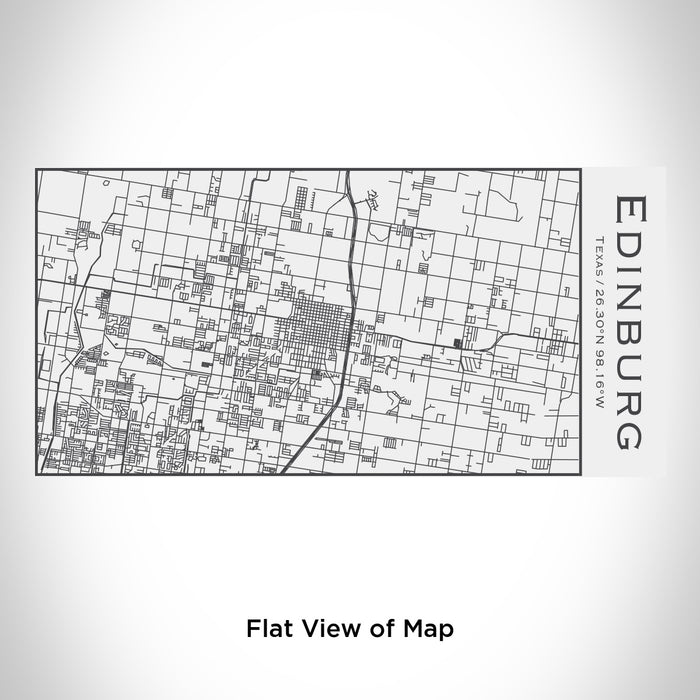 Rendered View of Edinburg Texas Map Engraving on 17oz Stainless Steel Insulated Cola Bottle in White