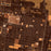 Edinburg Texas Map Print in Ember Style Zoomed In Close Up Showing Details