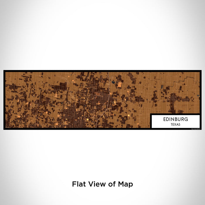Flat View of Map Custom Edinburg Texas Map Enamel Mug in Ember