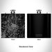 Rendered View of Edinburg Texas Map Engraving on 6oz Stainless Steel Flask in Black